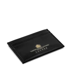 Slim four credit card holder – Ebony Black