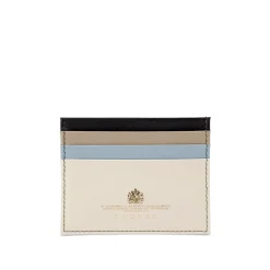 Slim six credit card holder — Taupe / Multi-colour