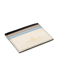 Slim six credit card holder — Taupe / Multi-colour