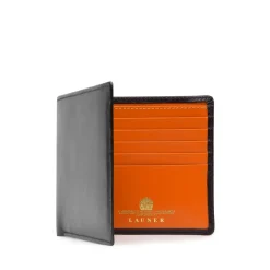 Ten credit card wallet – Ebony Black / Tangerine