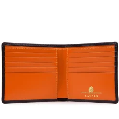 Ten credit card wallet – Ebony Black / Tangerine