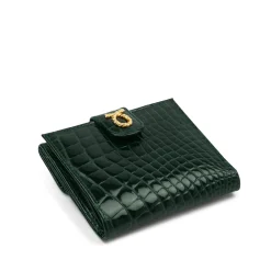 Tulip – Green Croc Effect / Ebony Black