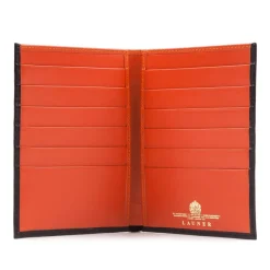 Twelve credit card hip wallet – Ebony Black / Tangerine